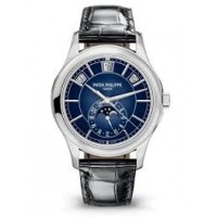 PATEK PHILIPPE COMPLICATIONS ANNUAL CALENDAR MOONPHASES WHITE GOLD 40mm 5205G-013