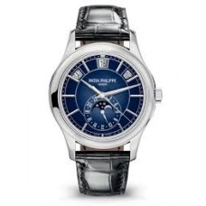 PATEK PHILIPPE COMPLICATIONS ANNUAL CALENDAR MOONPHASES WHITE GOLD 40mm 5205G-013