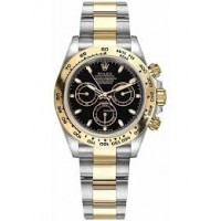 ROLEX DAYTONA STEEL & YELLOW GOLD BLACK DIAL 40mm 116503