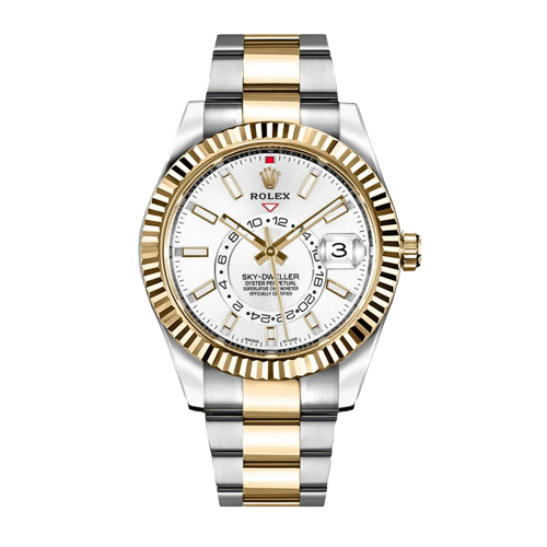 Rolex Sky-dweller 42MM Steel & Yellow Gold White Dial 2023